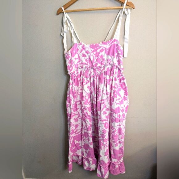 Peter Som Pink Floral Midi Dress Size 8 - Picture 5 of 8